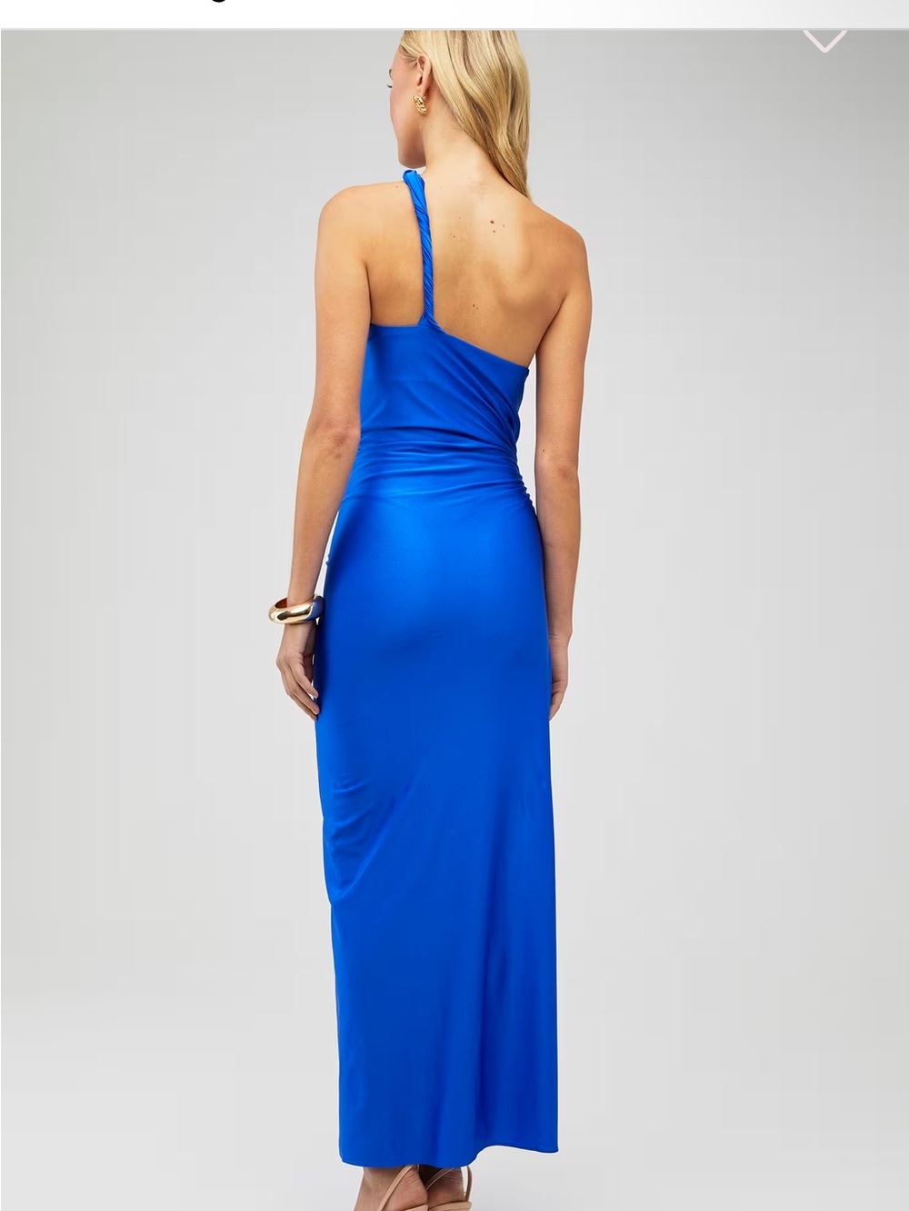 Baobab Celele Blue One Shoulder Maxi Dress Stretch Size XS - Picture 4 of 9
